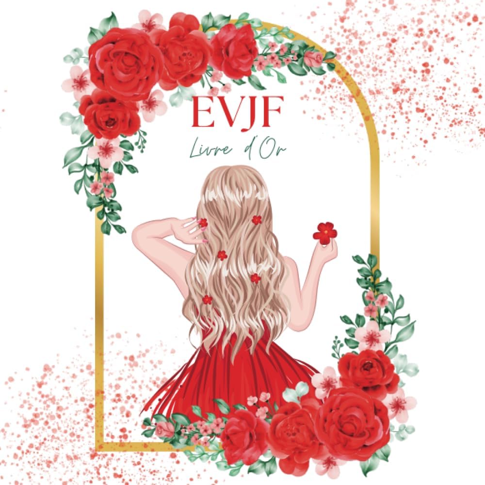 Independently published Livre d'Or EVJF: Enterrement de Vie De Jeune Fille, Fête prénuptiale Futur Mariée | Carnet personnalisable de 100 Pages Vierges à compléter avec des ... Photos Souvenir | Format carré |