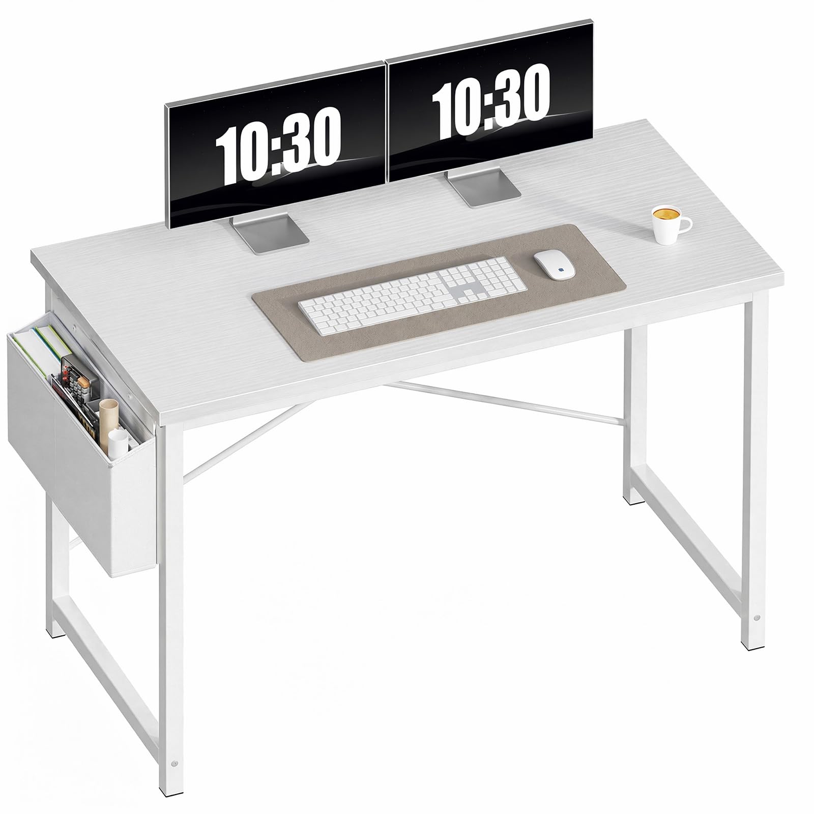 OLIXIS Computer Desk, 47 Inch Gaming Desks for Home Office Small Spaces