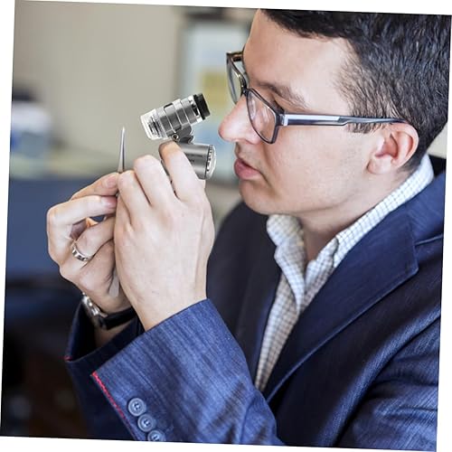 Miniatura 5 de OSALADI 2 unids microscopio de bolsillo microscopio digital joyeros mini microscopio mano Takmly microscopio mini 60x microscopio de vidrio