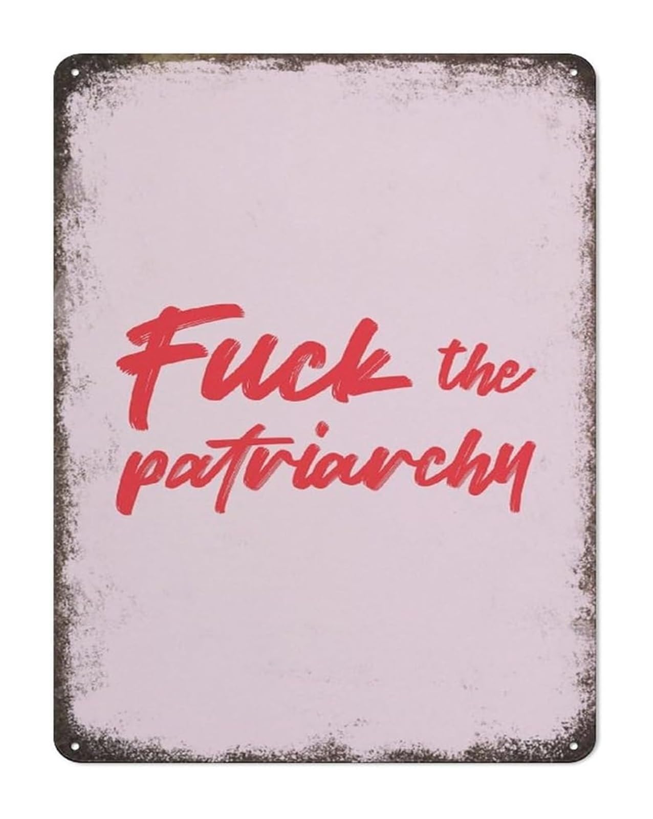 EKFBQBGW Fight The Patriarchy Vintage Tin Sign Empowering Retro Metal Wall-Art For Feminist Living Room Bedroom 8 X 12 in