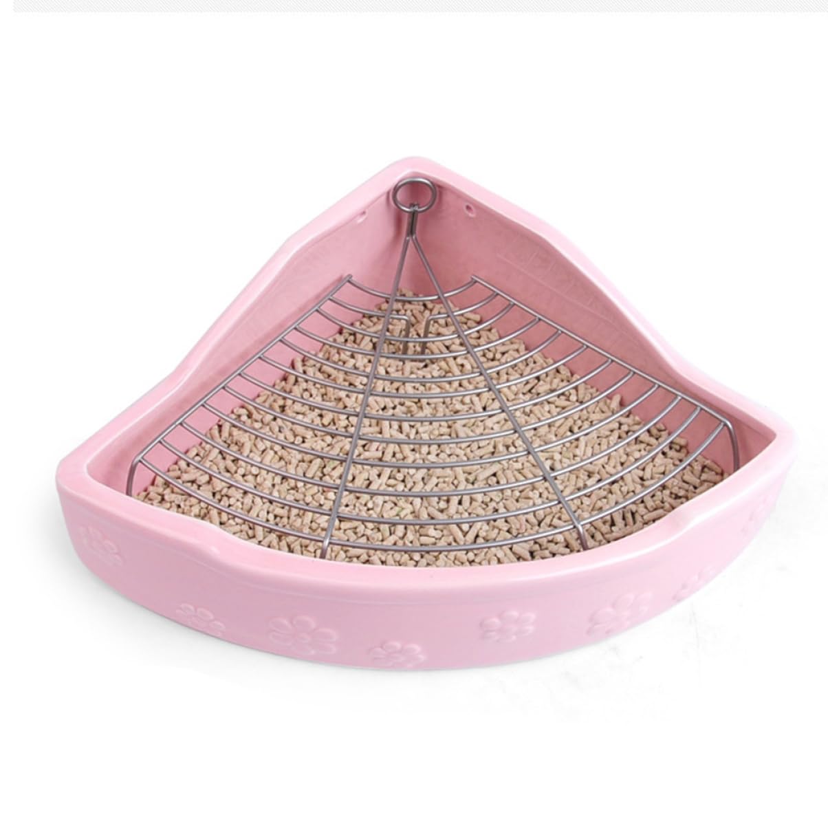 Yardwe Keramik Haustier-Toilette Für Kaninchen Und Meerschweinchen 7.87X6.50X2.95 Zoll Anti-Biss Und Anti-Überkippen Kleintier Reinigungstoilette Leicht Zu Reinigen