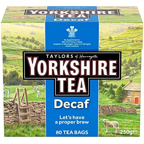 Yorkshire Tea Decaf, 80 Tea Bags (Pack of 10, total 800 teabags) Cover