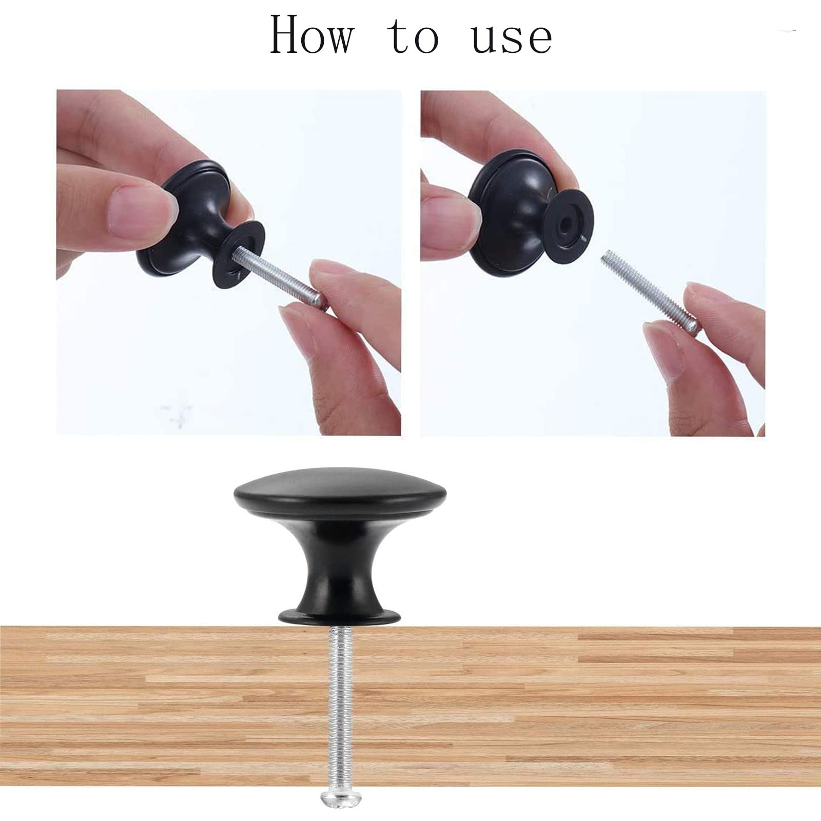 Pomelli Per Mobili Nero - Set Da 10 Con Viti, Moderni E Facili Da Installare - Foto 11