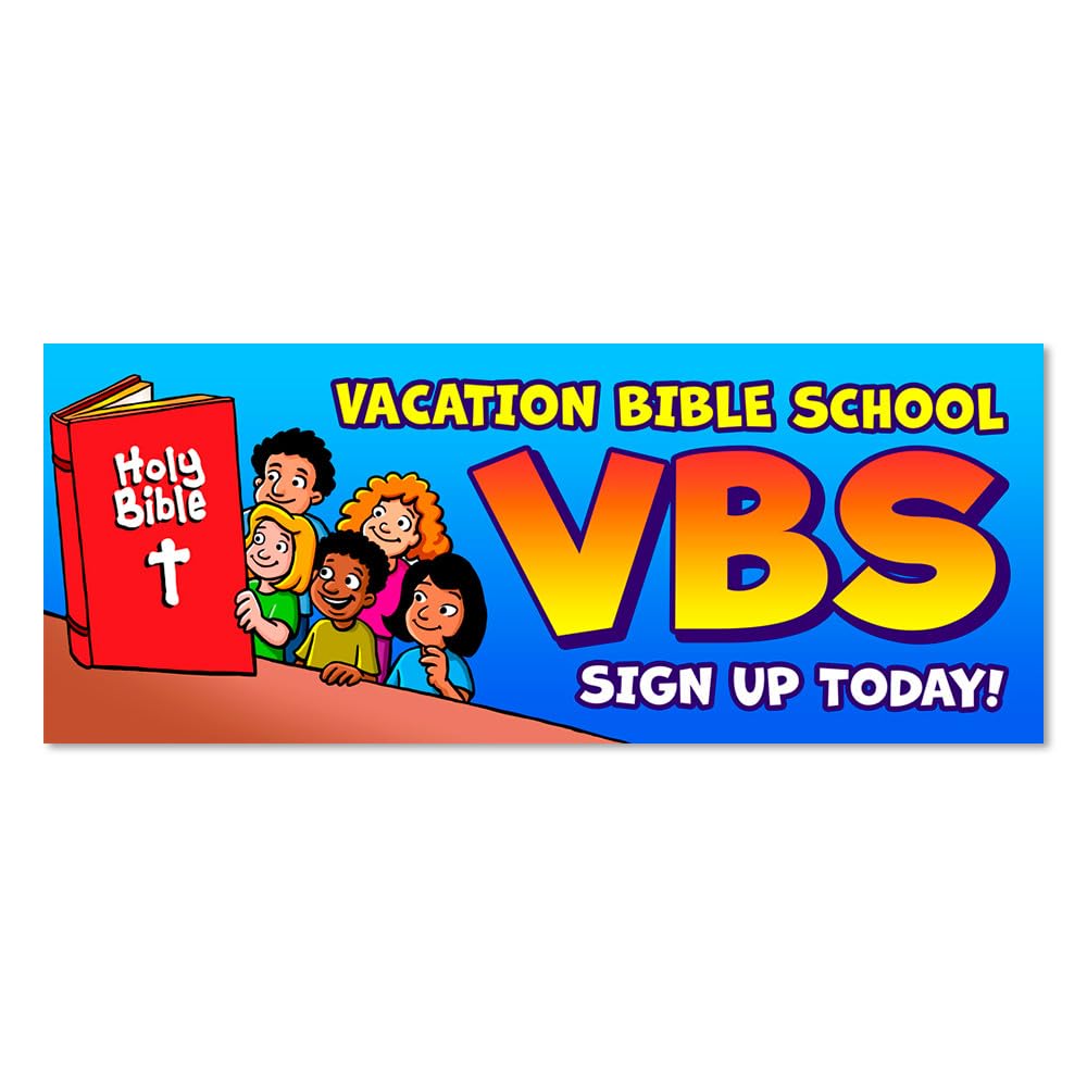 VBS Vacation Bible School Vinyl Banner Small - 24x60