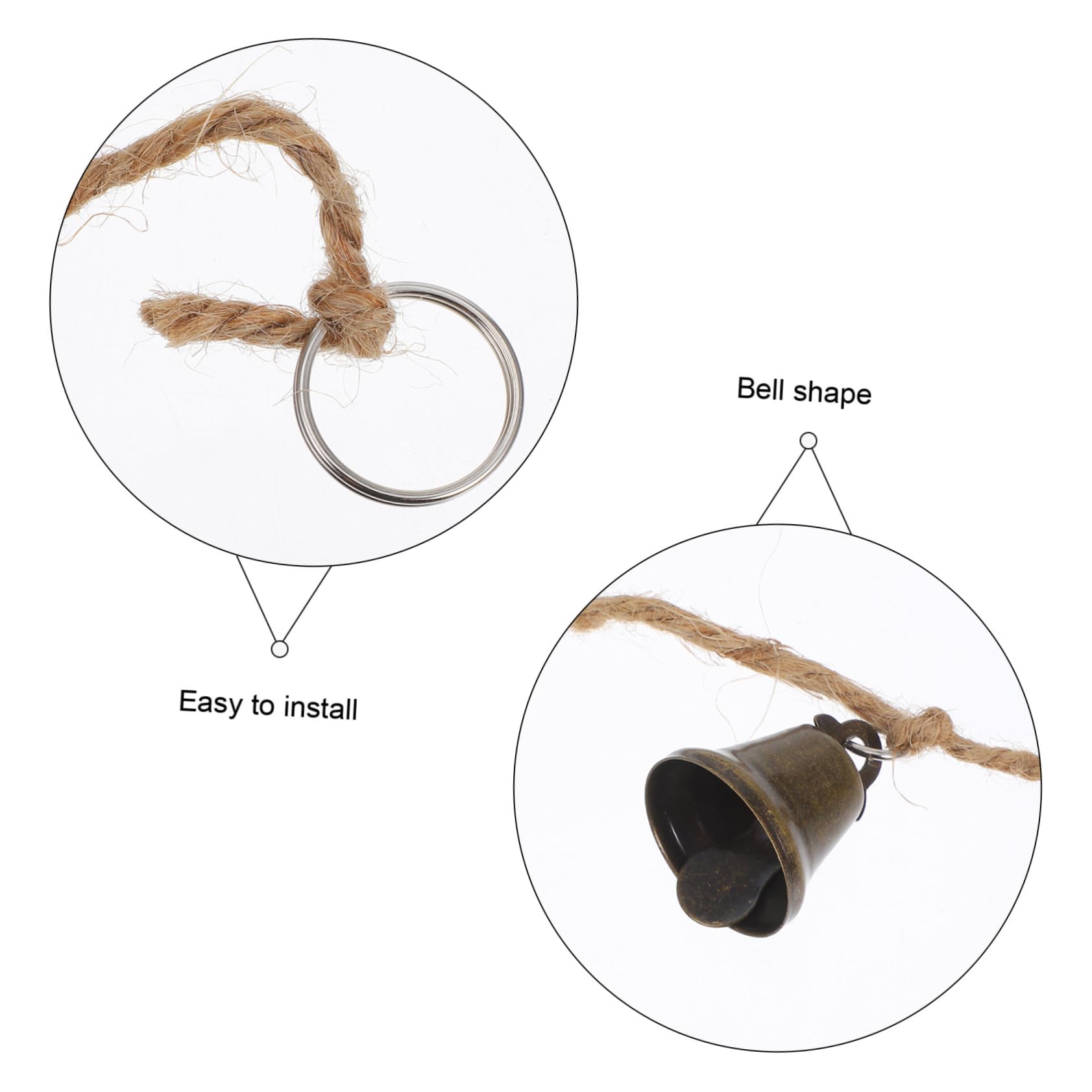 TOPBATHY 4 Pz corda di campane porta decorazioni da appendere all'albero di natale Pendente albero natale christmas tree ghirlanda arredamento retrò bomboniere artigianali a campana
