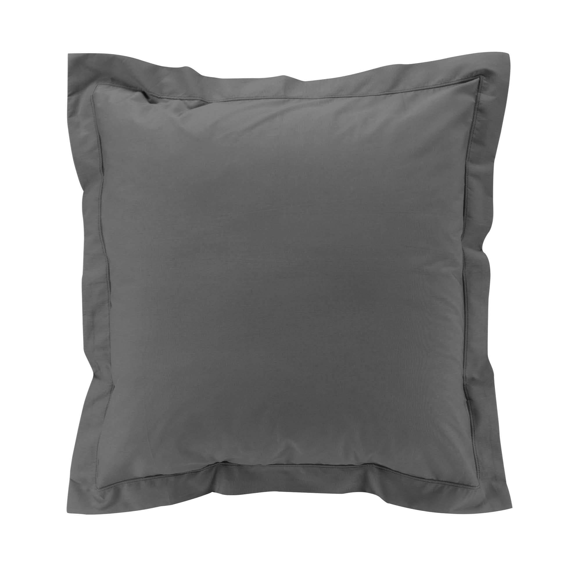 Douceur d'intérieur, Kissenbezug (63 x 63 cm), Perkalin, Stahl, Baumwollperkal, Stahlfarben