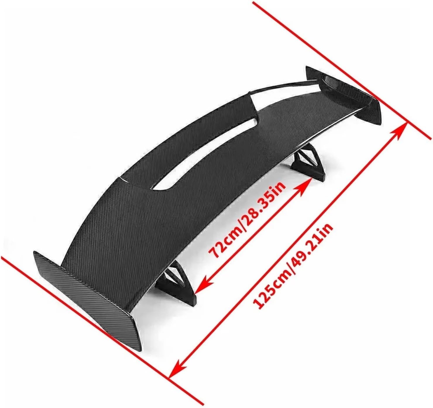 Universal Sport Racing Trunk Spoiler Wing Airfoil Compatible with 99% Car GT GTR Tuning Accessories Body Kit Styling(Carbon Style)