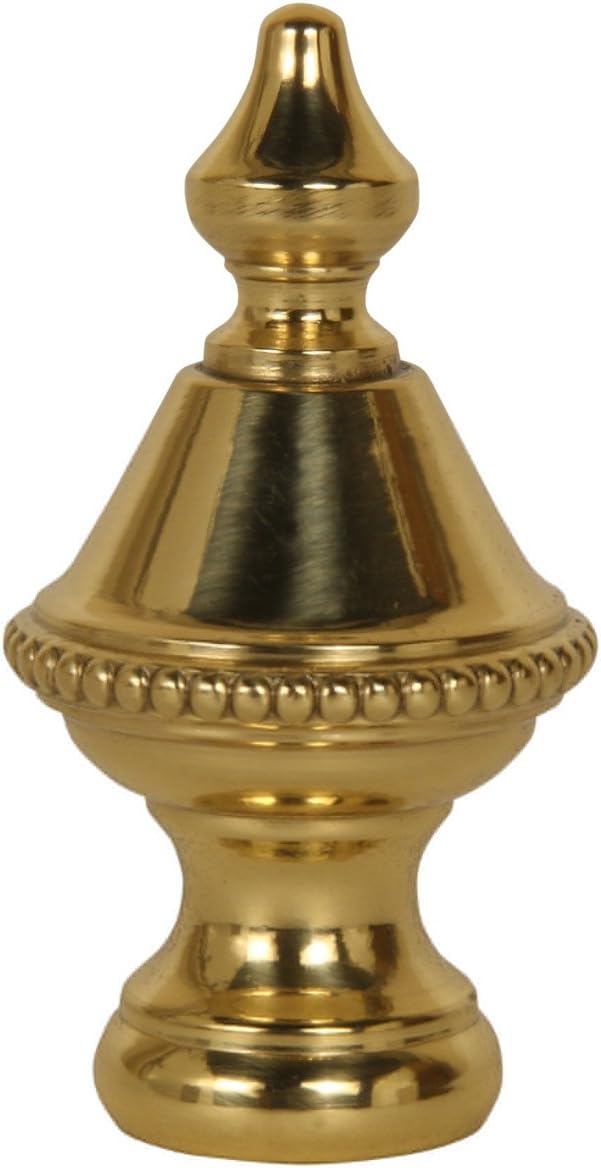 Brass Finish Knob Lamp Shade Finial