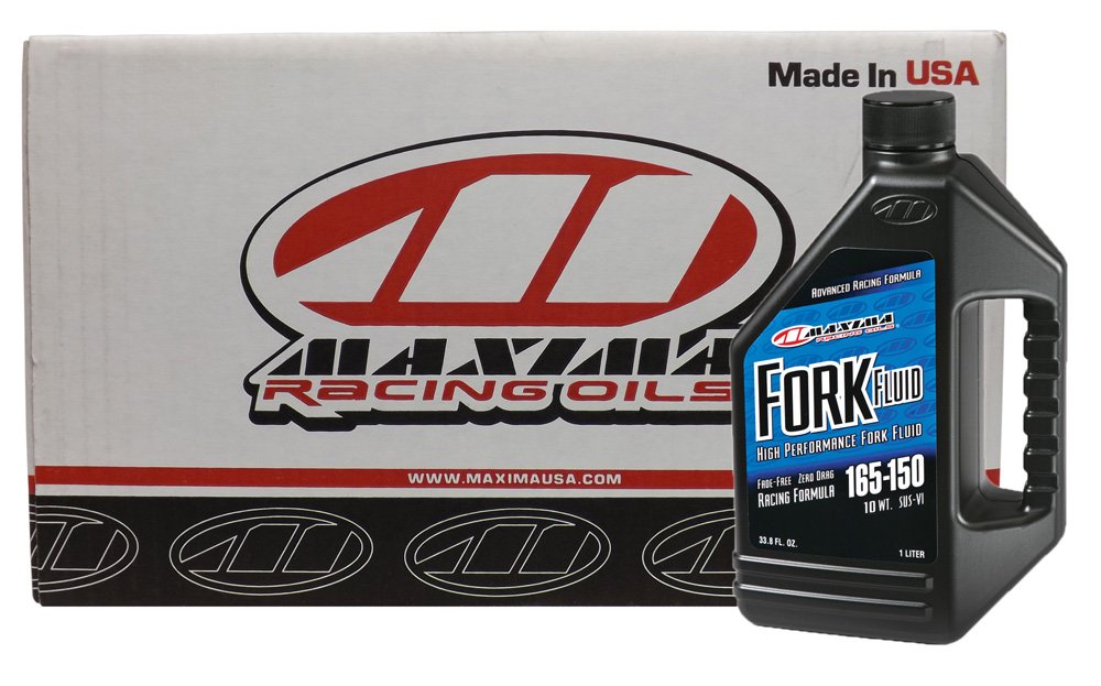 Maxima (CS59901-10-12PK) 10WT Grade-165/150 Racing Fork Fluid - 1 Liter, (Case of 12)