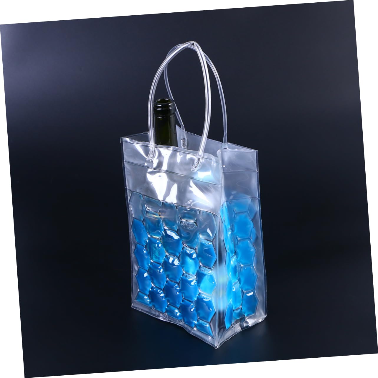 Wine Bottle Chill Cooler 2 Bottiglie 750ml Pvc Blu