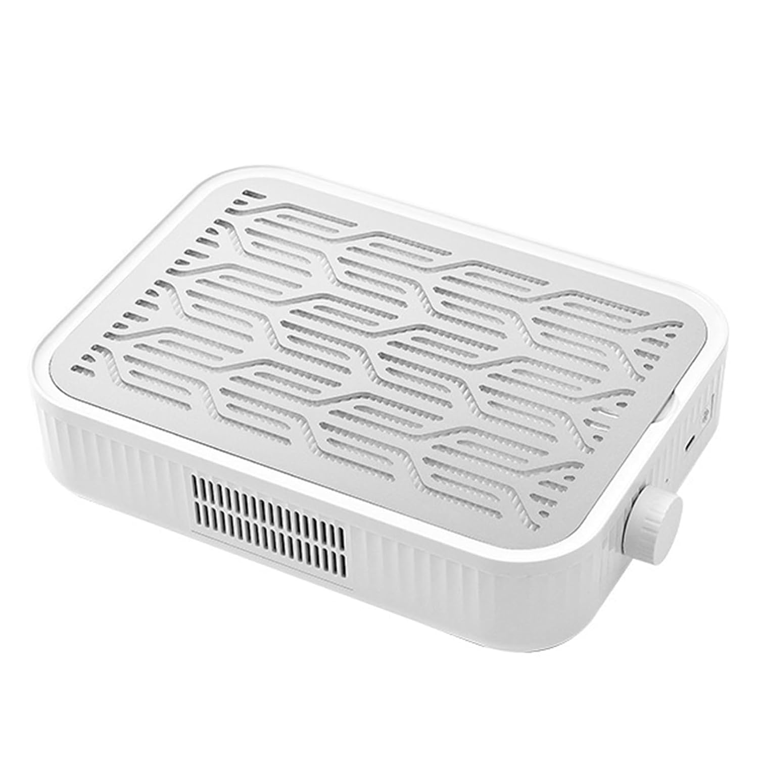Aspiradora De Uñas Silenciosa Y Ajustable: Colector De Polvo De Uñas con Turbina Sin Escobillas para Técnicos De Uñas Profesionales Y Manicuras Caseras. White