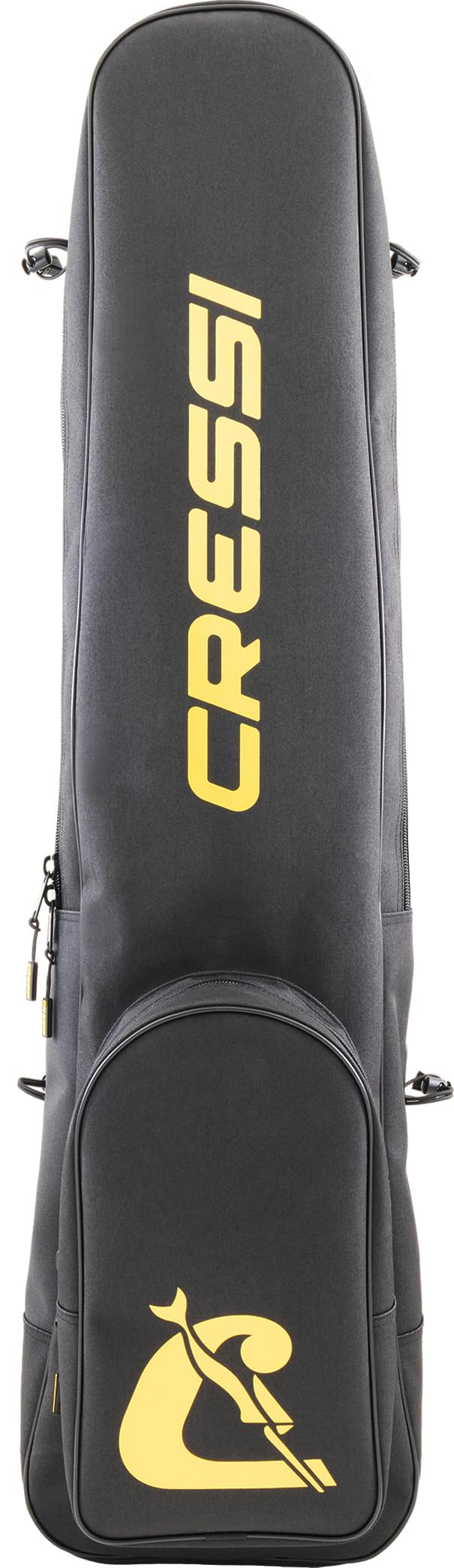 Cressi Helios Fins Backpack Sac à Dos Apnée Pêche sous Marine Plongée avec Tuba 60 L Noir/Jaune