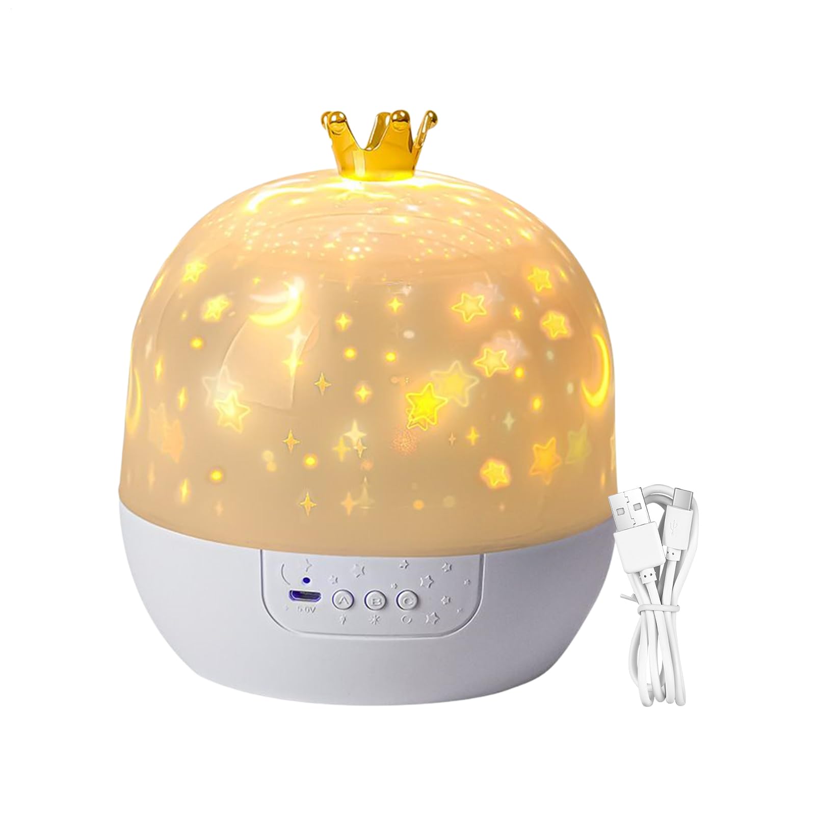 Kids Night Light Projector, Adjustable & Easy to Use, 13x13.5cm/5.11x5.31inches, Soothing Lamp with Music, Ceiling Star Projector, 360° Rotating Display, for Sleep Bedtime Rest