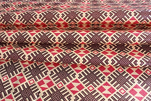 Image of The Furnishing Tree Waterproof Square Shaped 4 Seater Printed Center Table Cover Size 48x48 inches with White Border Lace