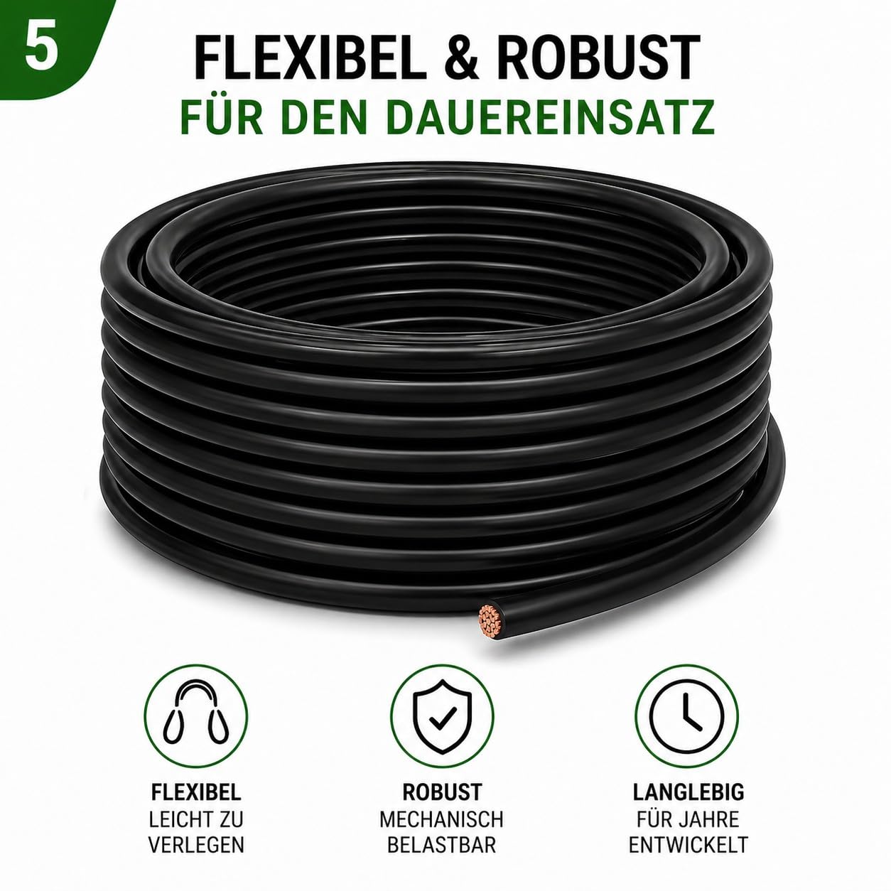 35Fahrenheit Solarkabel 6mm2 H1Z2Z2-K 6mm2 | 50m Verlängerungskabel 6mm2 | UV-beständiges Photovoltaik Kabel 6mm2 Schwarz| UV- & Witterungsbeständig für PV Solaranlage