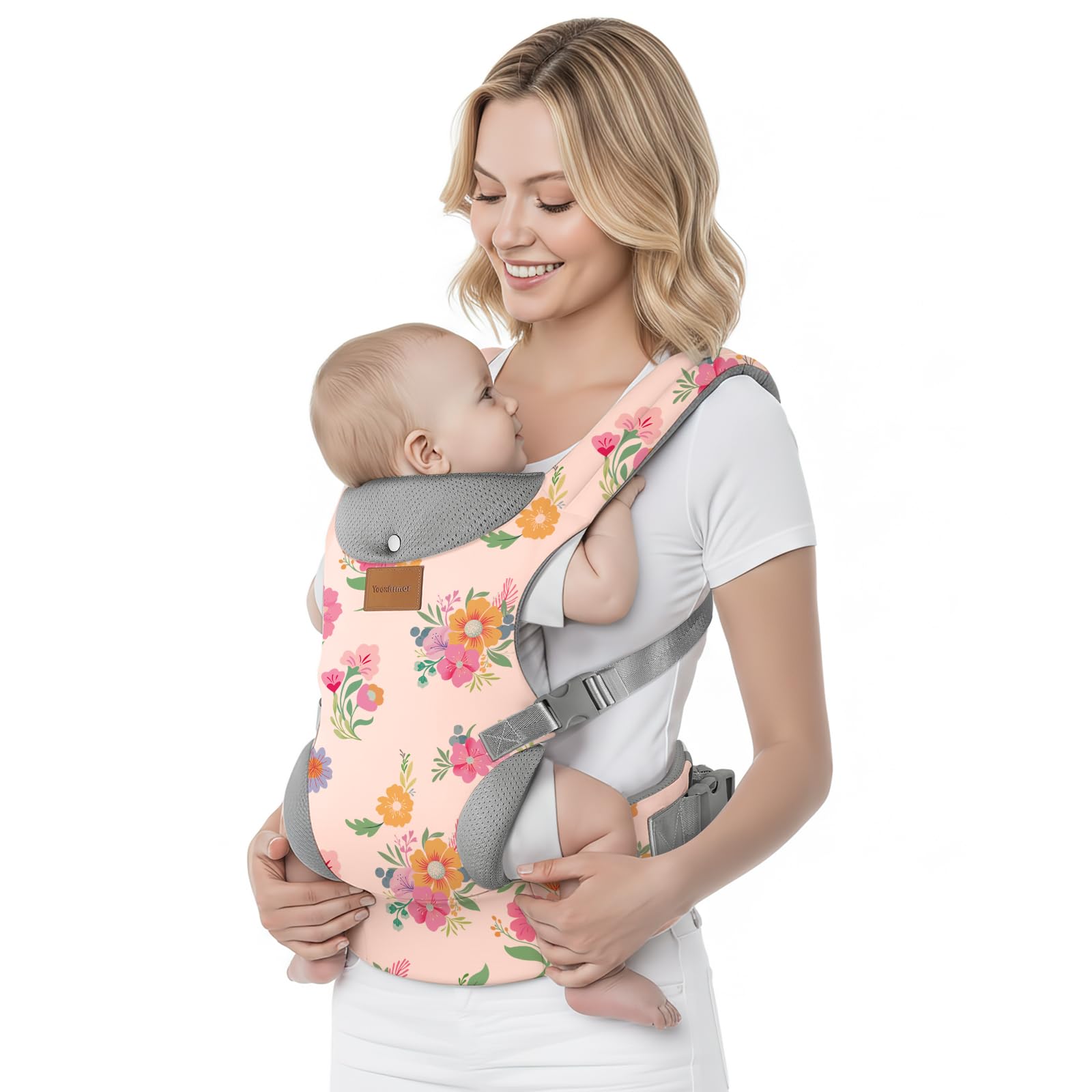 YooxArmor Baby Carrier, Ergonomic Adjustable Toddler Carriers for 7-33 Lbs, Cozy Lightweight Infant Carrier with Neck Support, Baby Chest Carriers with Lumbar Support for Parents (3-36 Months)