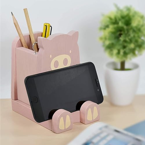 Miniatura 31 de I'm - Soporte multiusos de madera para lentes, teléfono, pluma y lápiz, accesorios de escritorio, decoración de escritorio, hogar, oficina, Oso