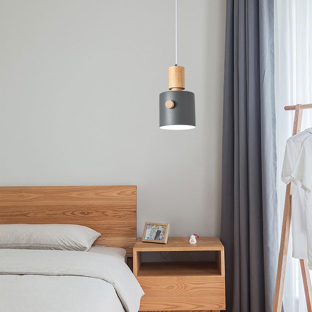 E27 Base Ceiling Lamp, Nordic Style Iron Pendant Creative And Personalized Hanging Light Lampshade, Flush Mount Single Head Chandelier, Balcony Restaurant Decoration Lighting Fixtu(White)