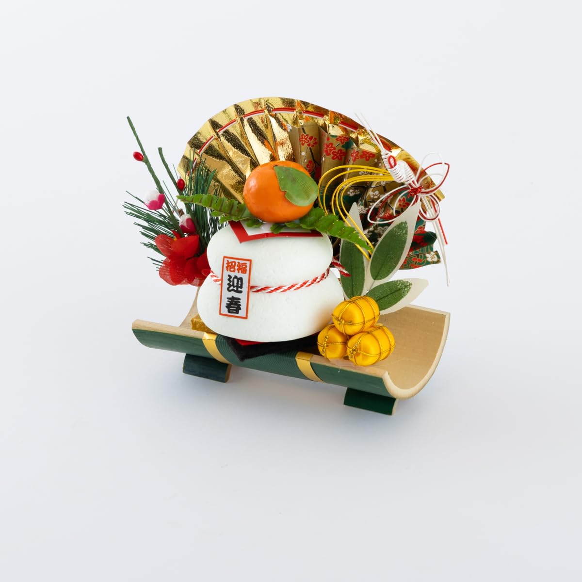 Amazon | 秀〆 正月飾り 玄関 割竹(鏡餅) 15cm 竹 DG-124 | 正月