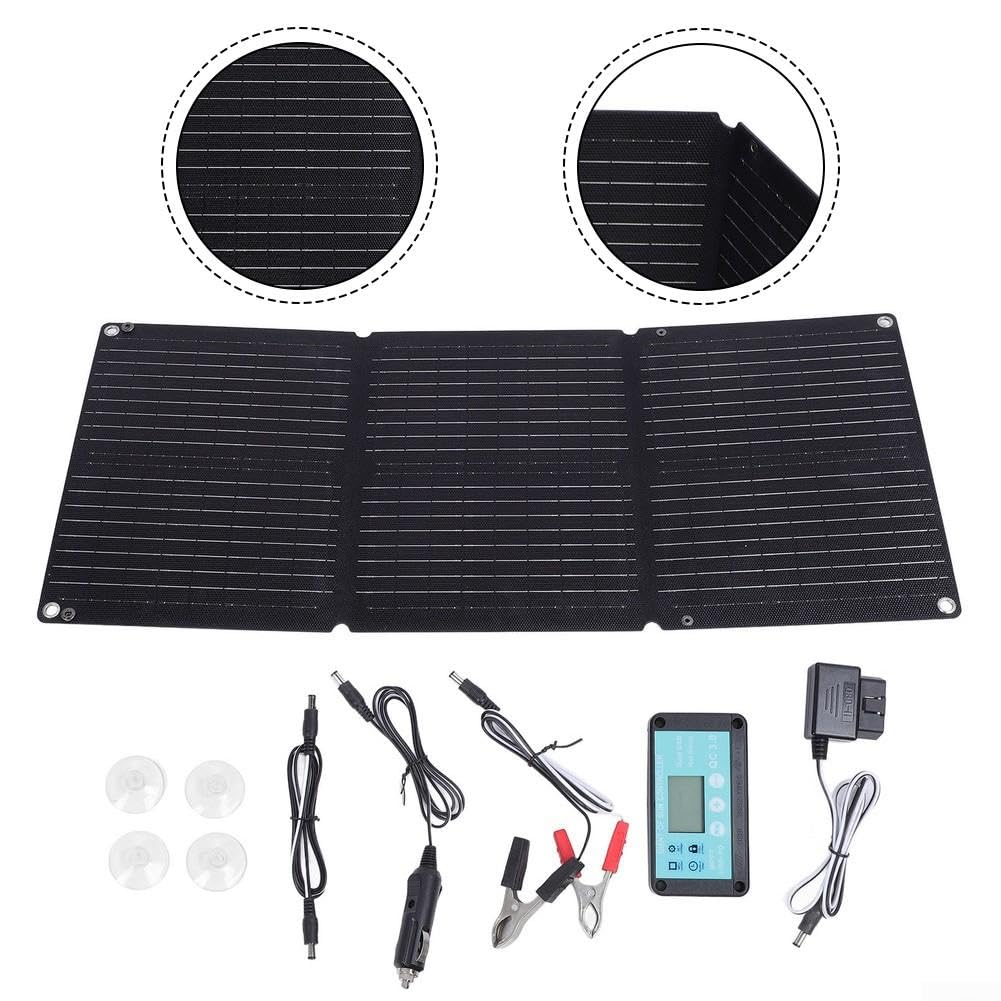 Pannello solare pieghevole, 90 W, monocristallino, impermeabile, pannello