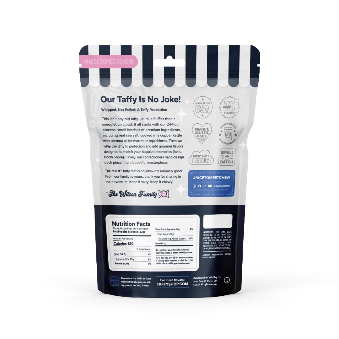 Taffy Shop Pterodactyl Ptaffy, Breakfast Cereal Salt Water Taffy Gourmet Soft Chewy Candy, Bulk Sweet Snack, Fresh Gift & Gluten-Free, 140 ndividually Wrapped Pieces (32oz)