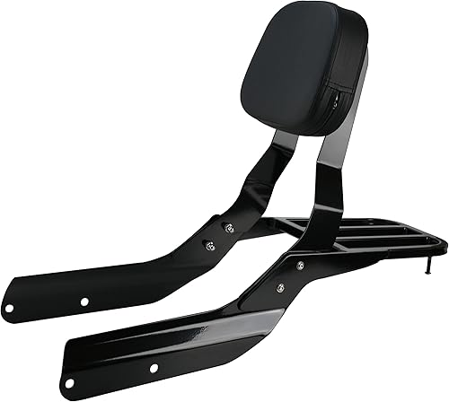 Almohadilla para portaequipajes de pasajeros con respaldo para Honda VTX 13001800 NRS modelos 2003-20062002-2008 NRS acabado negro brillante Almohadilla para portaequipajes de pasajeros con respaldo para Honda VTX 13001800 NRS modelos 2003-20062002-2008 NRS acabado negro brillante