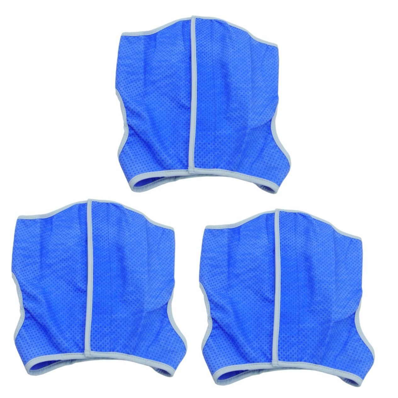 Housoutil 3pièces Gilet De Refroidissement pour Chiens Rafraîchissant Maille PVA s Bleu Confortable Et Ultra-léger