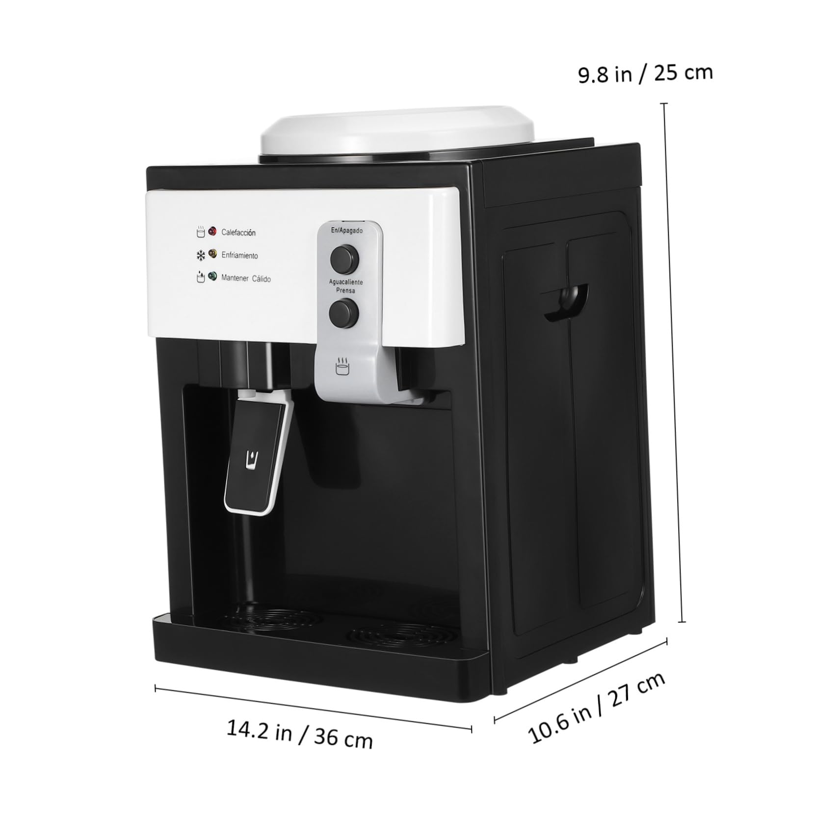 ARTIBETTER Top Loading Water Cooler Dispenser with Hot Cold Options Compact Countertop Design for Use Compatibility with Various Water Bottle