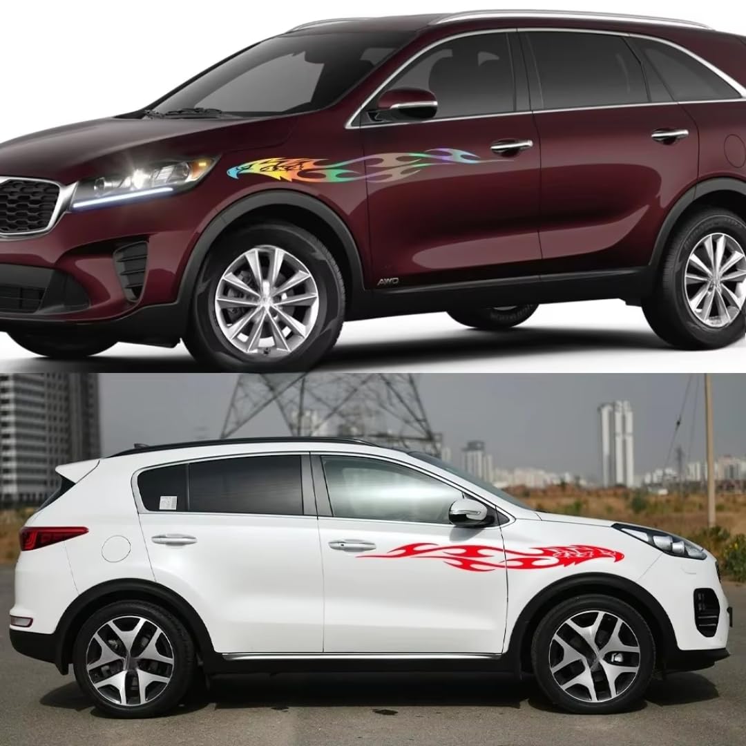 Do samochodów SUV Pickup Truck Samochód Talia Naklejki Auto Sport Styl Grafika Dekoracja Kalkomania (Kolorowy Laser)