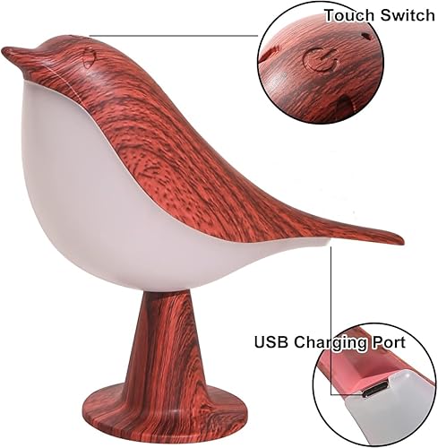 Miniatura 2 de Lámpara de control táctil de noche, lámpara LED de pájaro encantador, lámpara de noche fragante de noche, lámpara de noche creativa decorativa