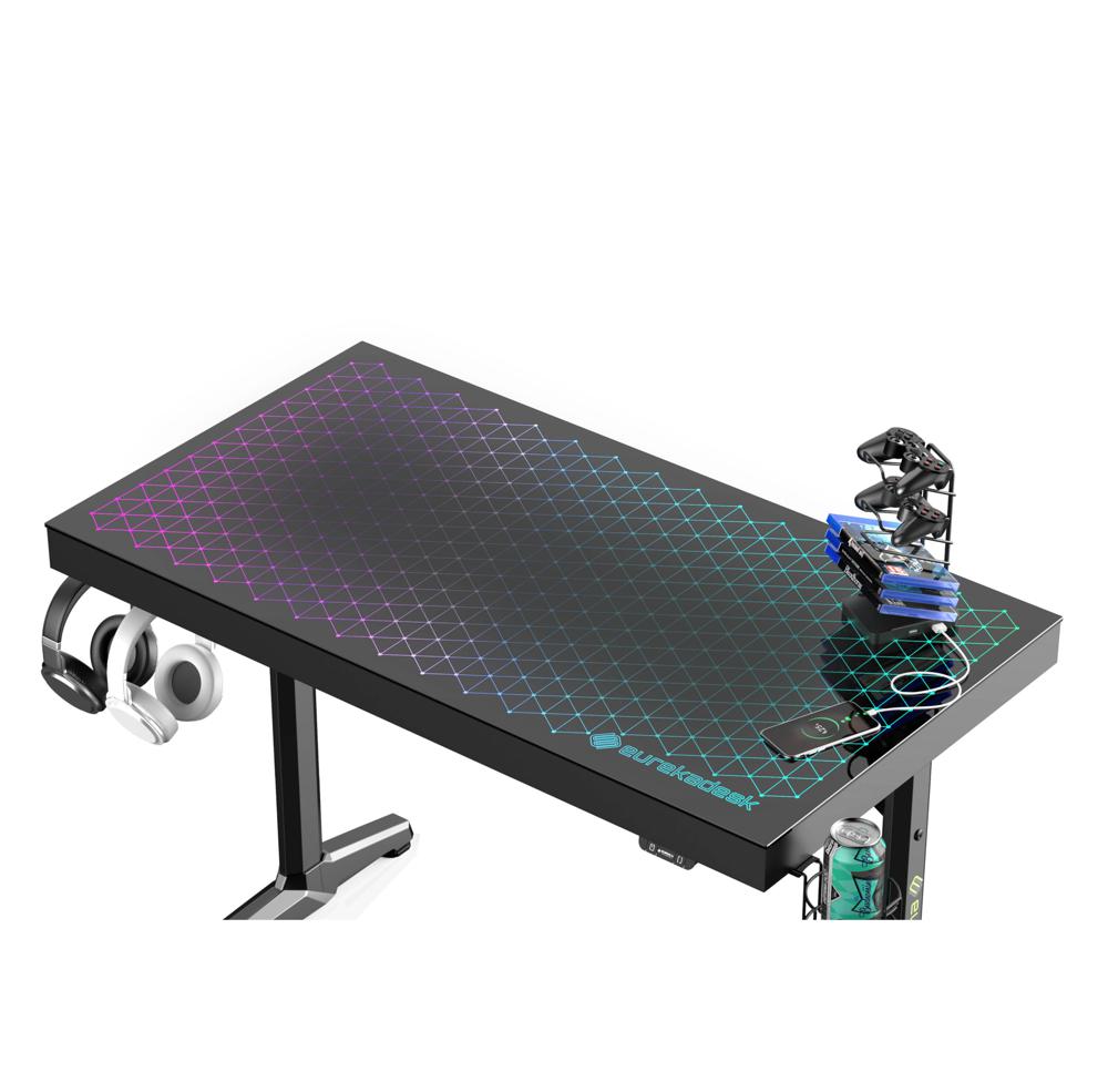 Amazon.com: EUREKA ERGONOMIC RGB LED Gaming Desk, Music Sync