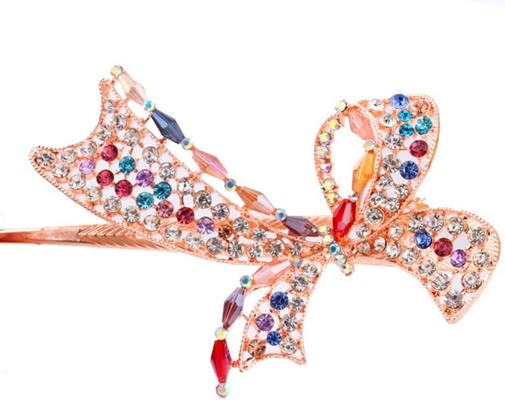 2014 New Style Beautiful Crystal Bow Tie Duckbill Hairpin High Grade Fashion Updo Korean Headdress