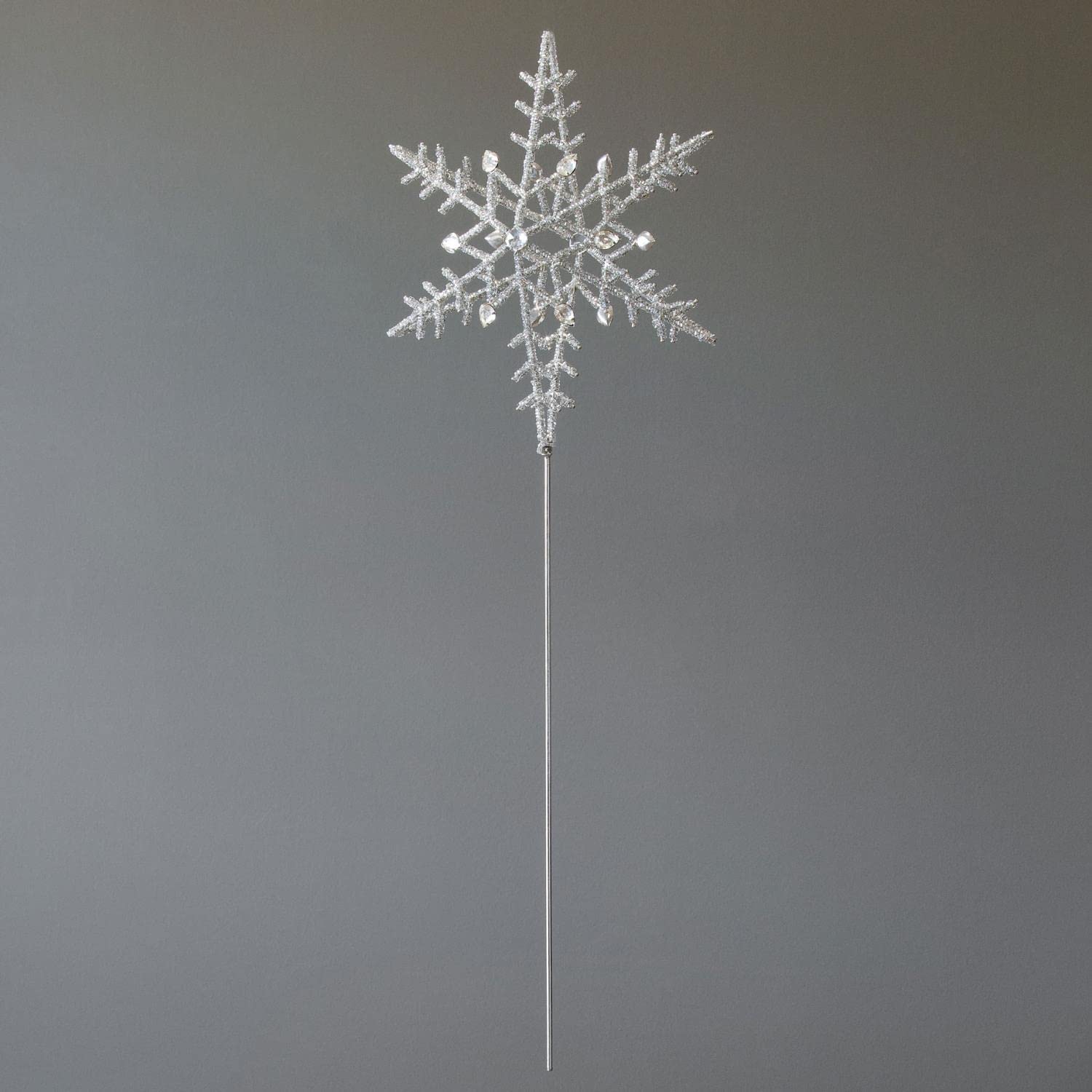 Park Hill Collection Holiday Splendor Glass Beaded & Gem Snowflake Tree Topper