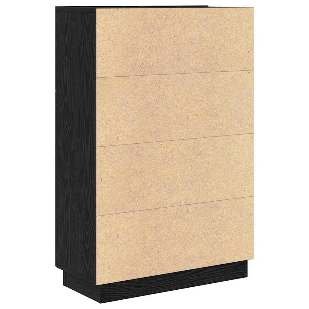 Scrivania rovere nero in legno ingegnerizzato 71,5 x 31,5 x 106,5 cm con cassetto e ripiano per ufficio, studio e smartworking, mobile salvaspazio per computer e gaming