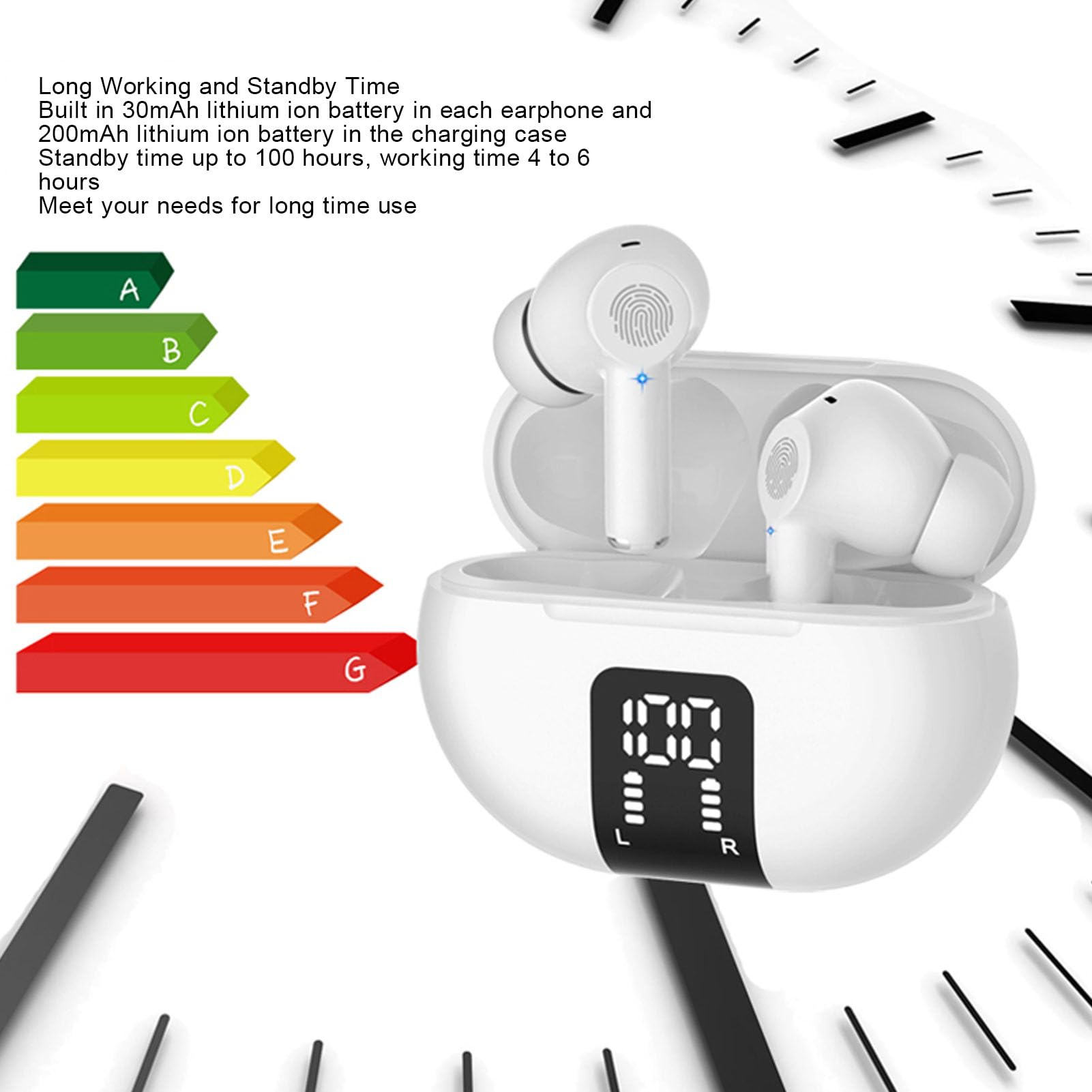 ciciglow Language Translator Earbuds, M10 Bluetooth Translator Headphones Supports Calls, Music, Offline Translation - Image 4