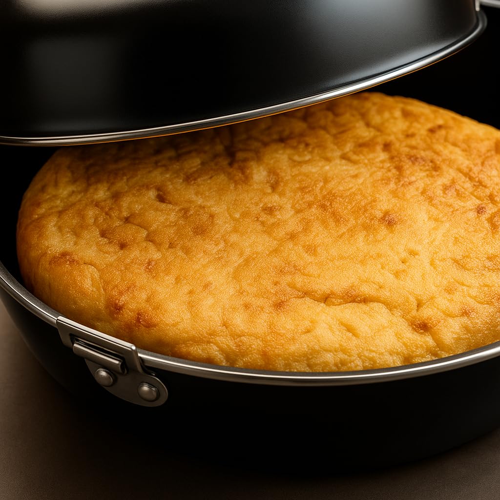 Doble Sartén Voltea Tortillas - Tortillera - Sarten para Tortilla Patatas - Sarten Doble para Tortillas - Vitro-Inducción - 28 cm