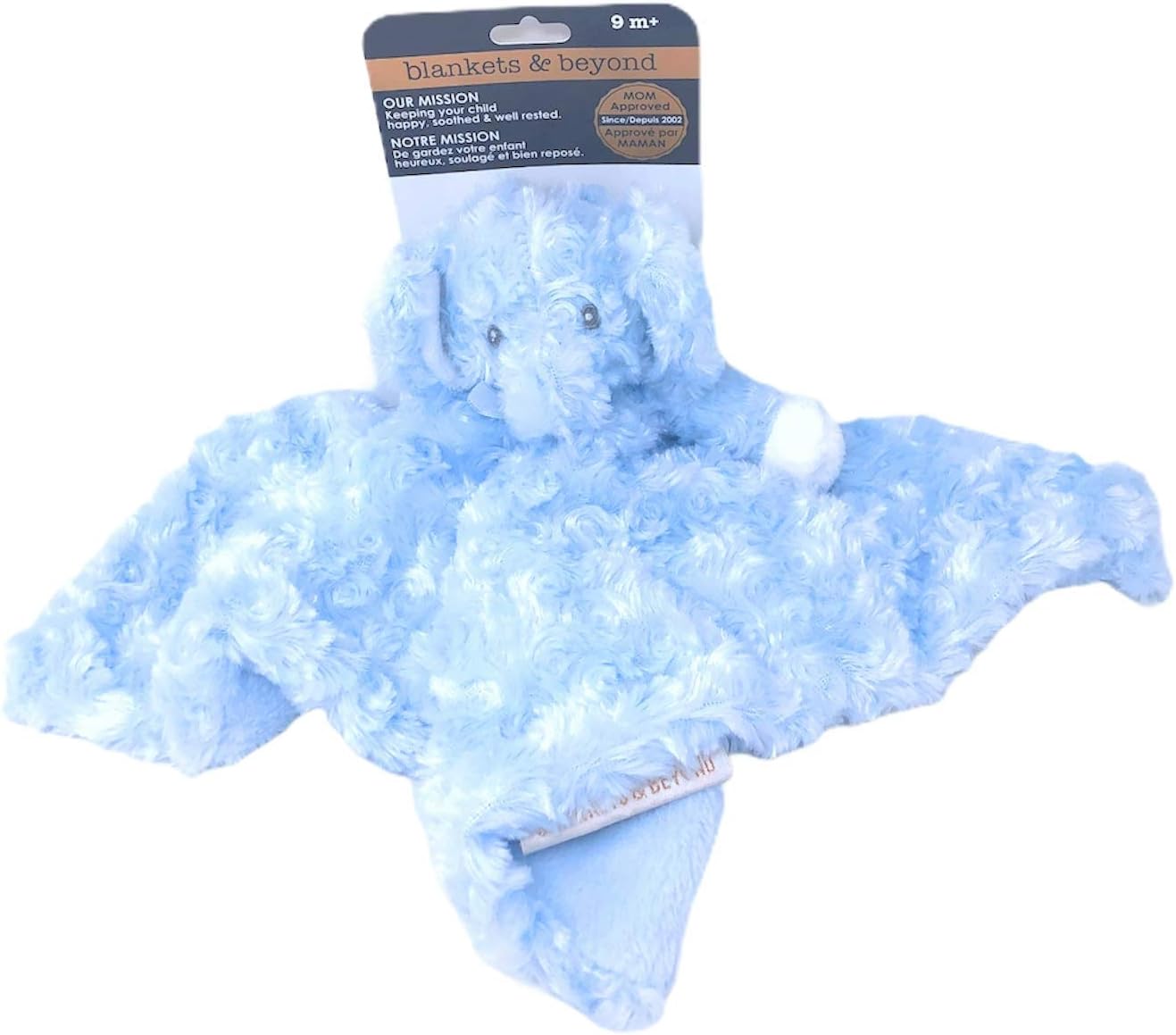 Blankets & Beyond Baby Blue Rosette Elephant Nunu Baby Security Blanket