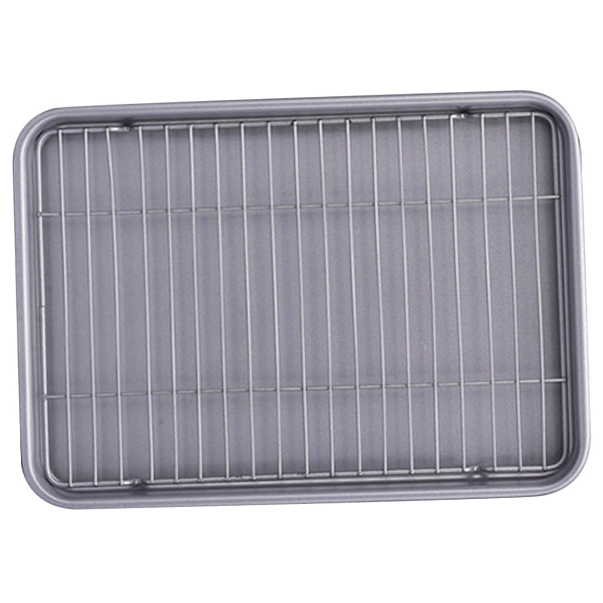 FONDOTIN 1Set Multi Function Baking Pan Thickened Roasting Tray with Nonstick Coating for Pizza Cookies and Cakes Rectangular Design for Home