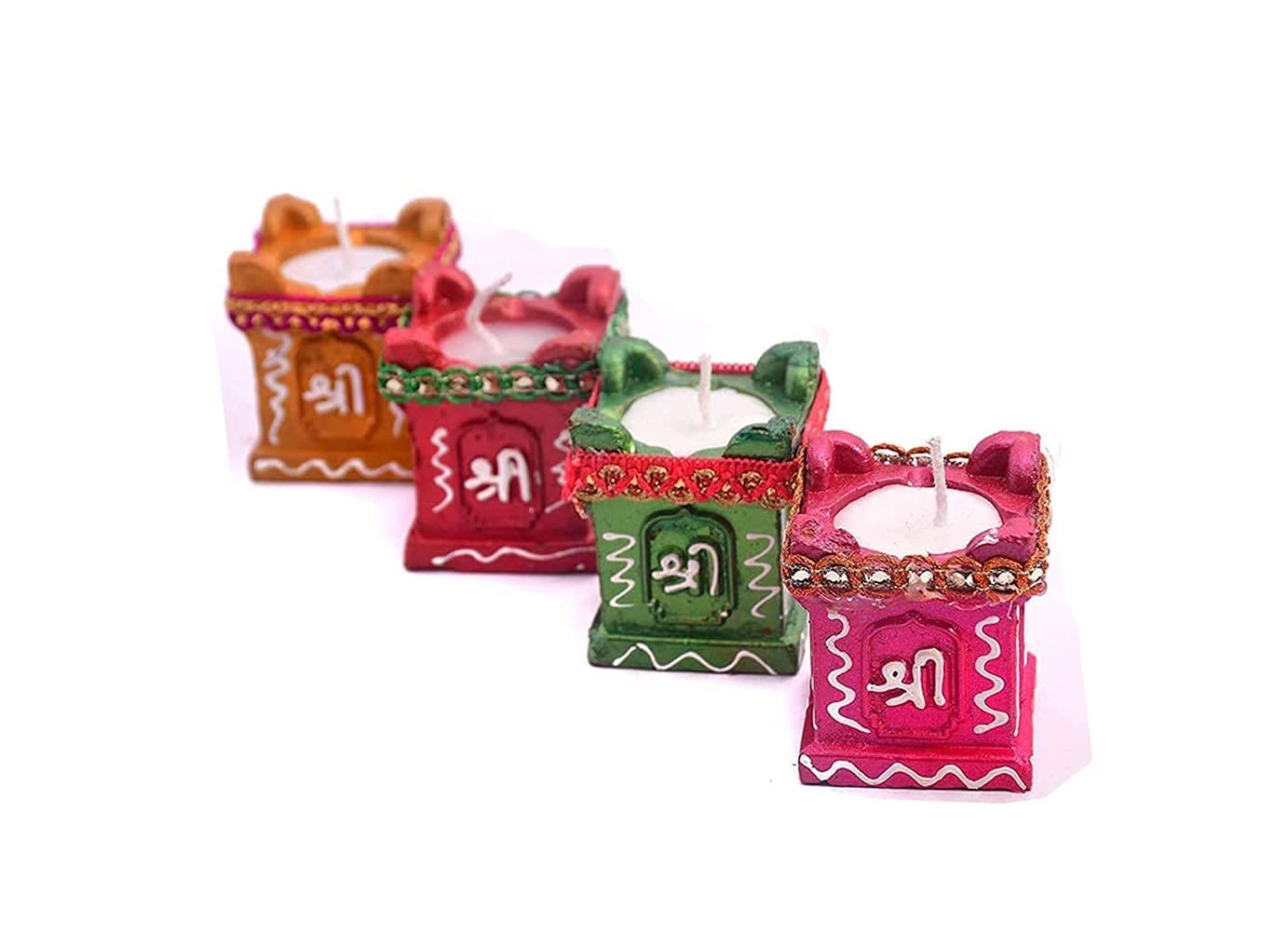CraftVatika Tulsi Diya for Home Diwali Decoration Items Puja,4 Sets Handmade Earthen Clay Terracotta Decorative Diya, Candles Pooja Purpose Outdoor Indoor Garden Decor (4 Pieces) - Image 4 thumbnail