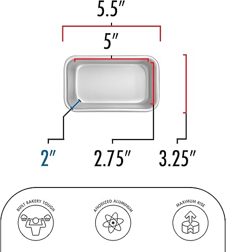Miniatura 8 de Fat Daddios Sartén de aluminio anodizado 775 x 375 x 25 pulgadas juego de 2 plateado