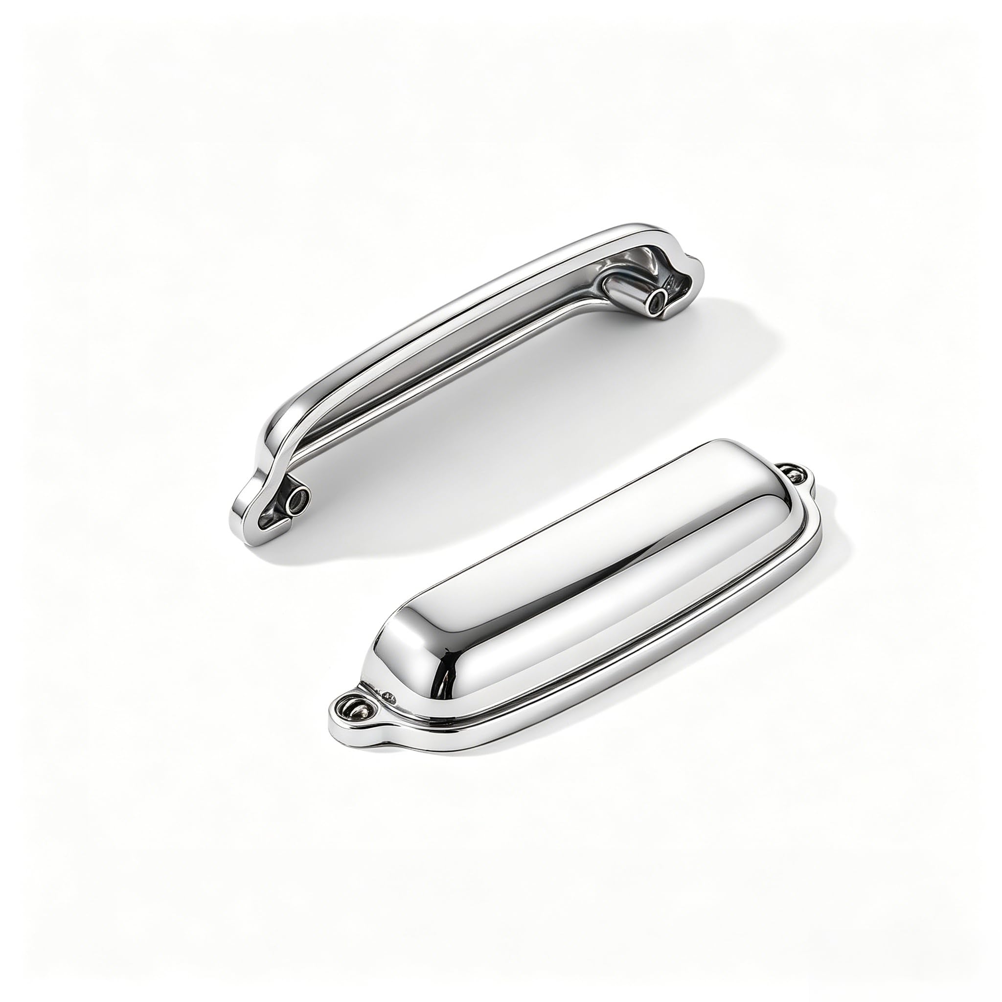 Khtumeware - 170357 Polished Chrome Cabinet Pulls CTC 4 in (102 mm) 10 Pack