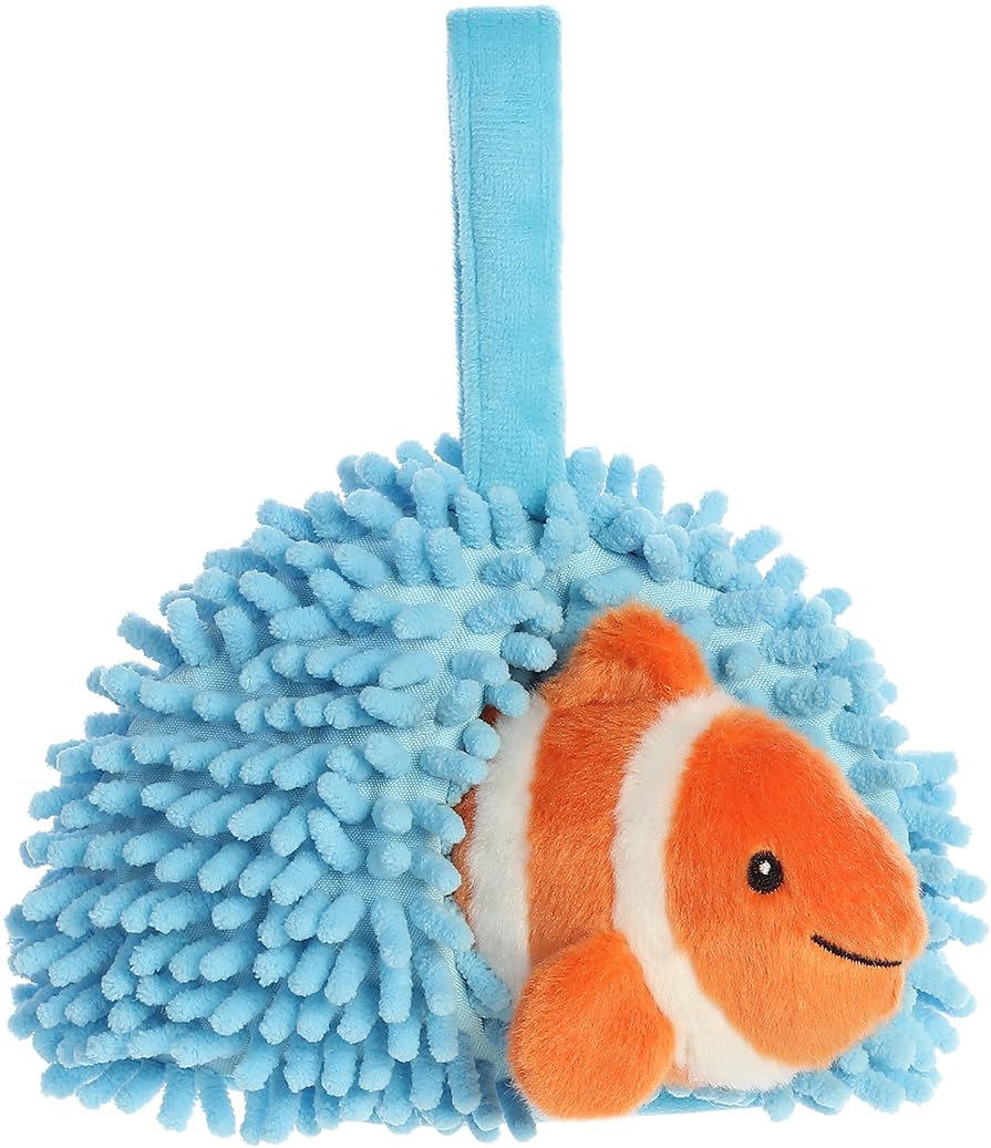 Aurora® Enchanting Hideouts™ Clown Fish Stuffed Animal - Imaginative Play - Endless Fun - Orange 7 Inches