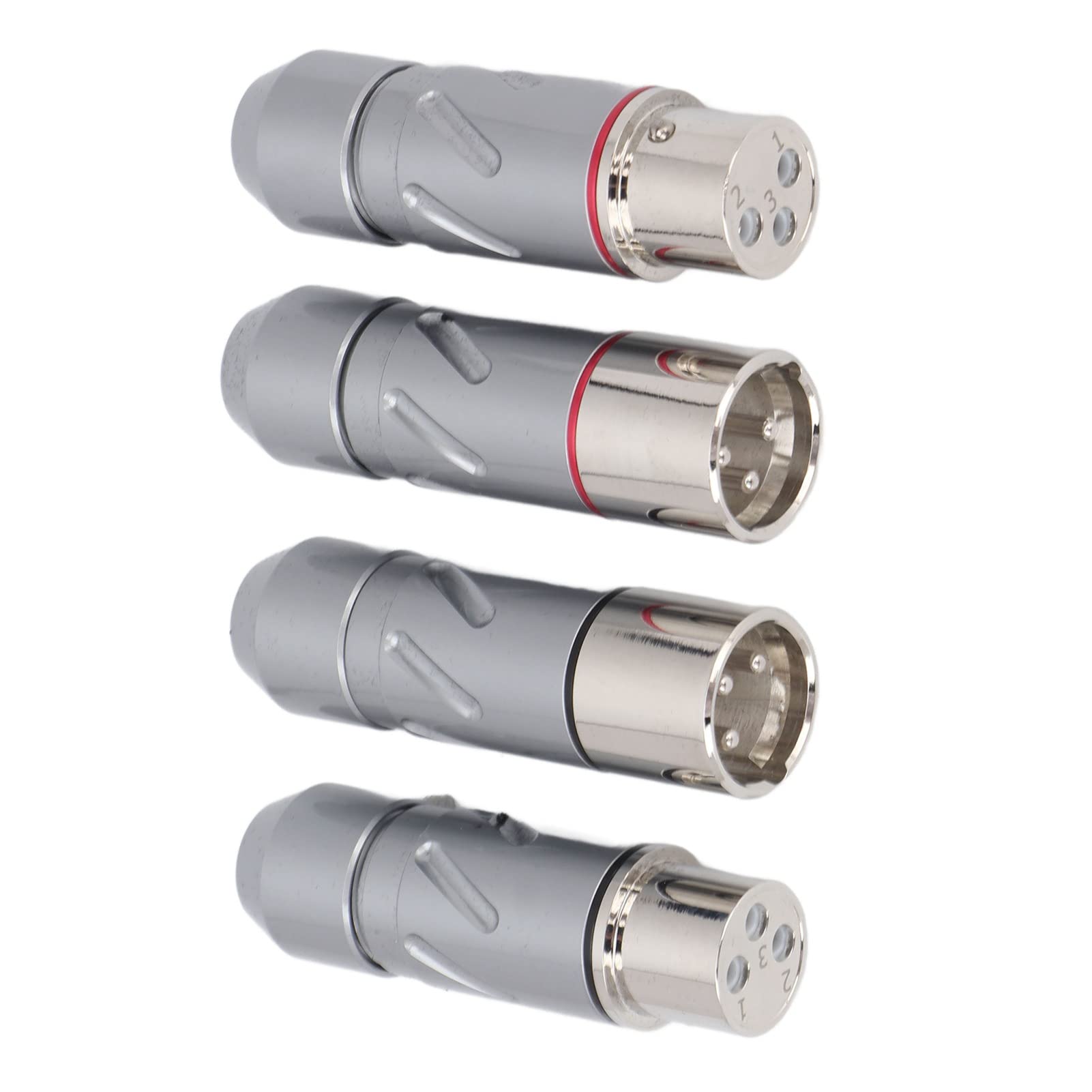 Cocoarm 3 Pin XLR Adapter, 4 Pack Pure Copper Plated