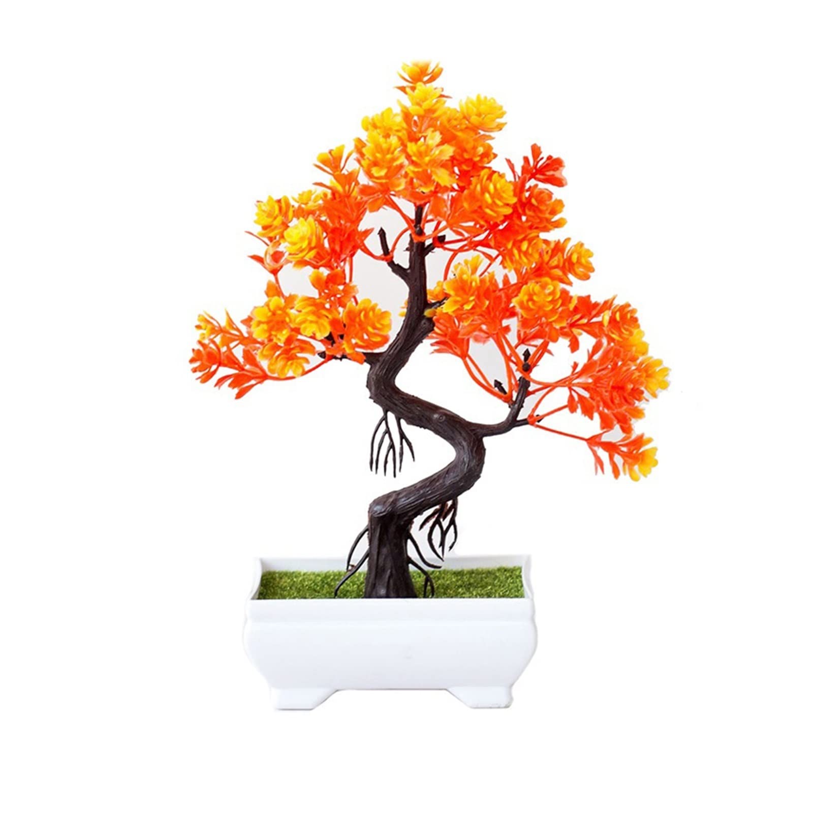 HCZKIUJY Artificial Bonsai Tree Artificial Plants Bonsai Tree Pot Plants Fake Flowers Potted Ornaments For Home Decoration Garden Decor Fake Plant Decoration (A)