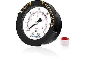 2-Inch Pressure Gauge for Pool Filters with 60PSI Range