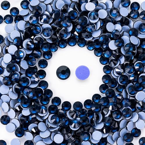 Image of Hotfix Rhinestones Bulk 3000PCS SS10 (2.7-2.9mm), Montana Glass Rhinestones for Clothes, Tumblers, Shoes DIY, Heat Transfer Flatback Gems for Crafts & Decoration