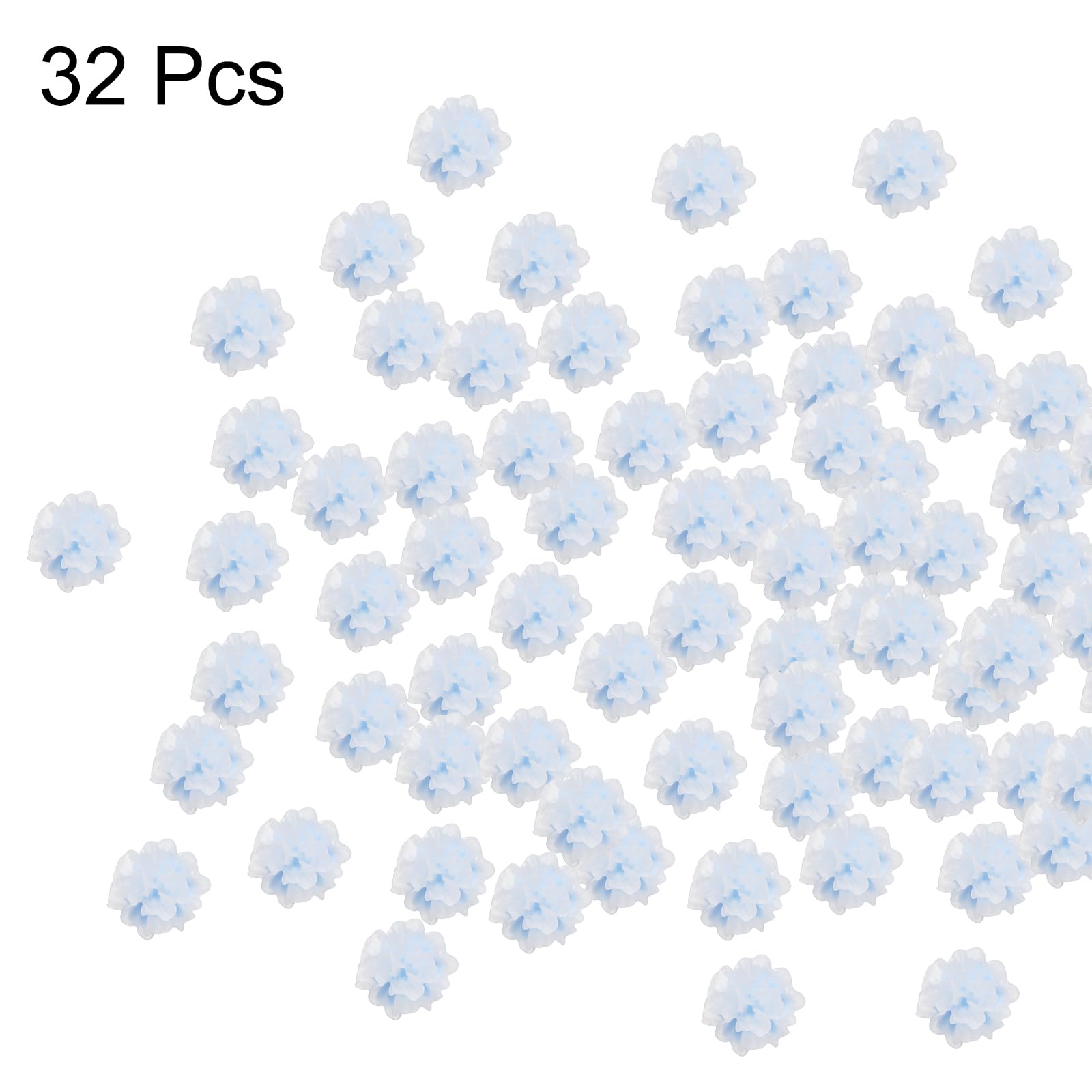 CoCud Mini Resin Flower, 0.51" Diameter, Miniature Tiny Luminous Flower Charm Dollhouse Blue - Image 3