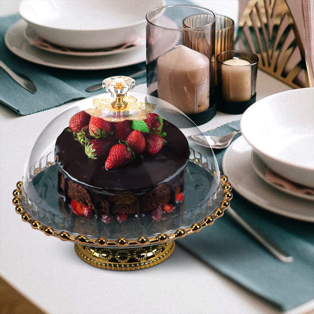 Alzata Per Torte 2 In 1 Con Coperchio In Acrilico E Base In Legno Di Acacia | Infrangibile, Rettangolare, Per Dessert E Buffet - 2