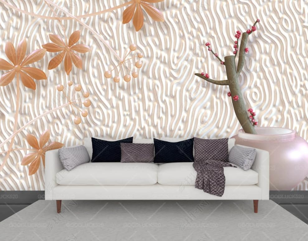 Papier peint intissé arbre en pot grand format lessivable pour mur de restaurant