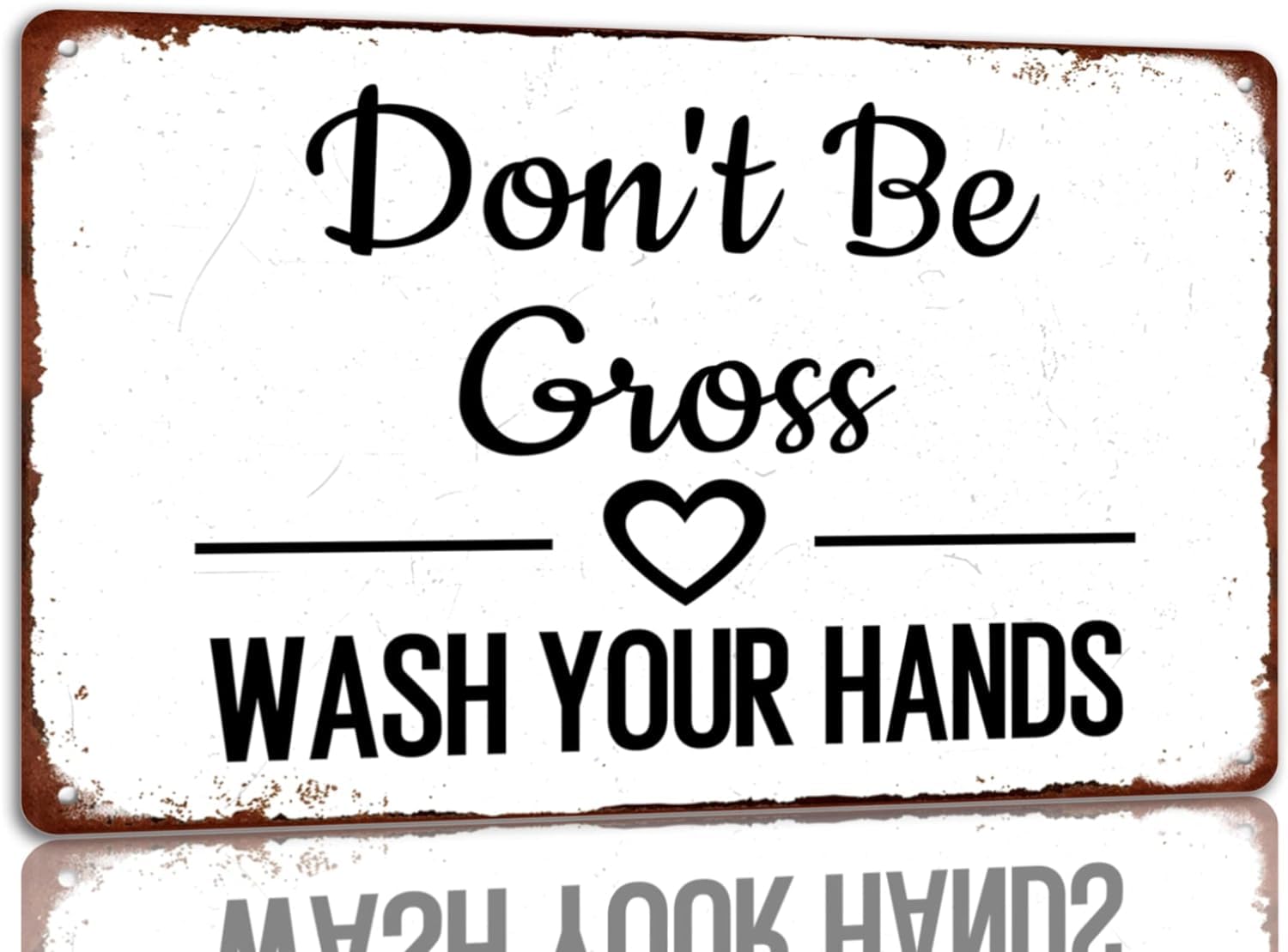 Anceky Style-5 Don't Be Gross Wash Your Hands Metal Sign Funny Bathroom Tin Sign Vintage Bathroom Wall Decorations For Home Cafe Bar 8X12 Inch